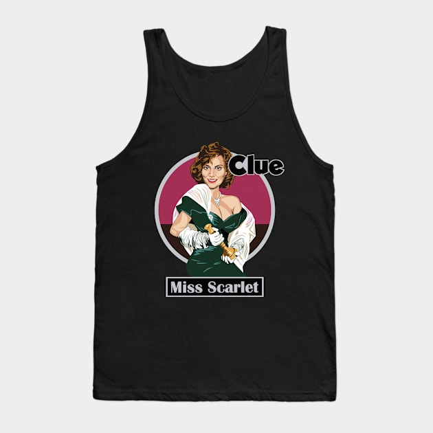 CLUE Miss Scarlet Tank Top by Tiro1Linea